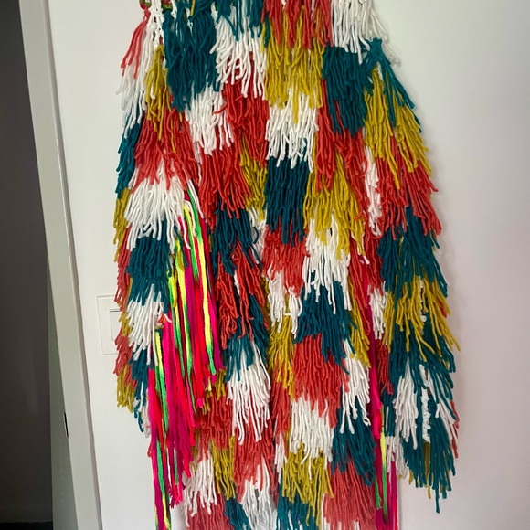 Mamie Ruth Colorful Yarn Fringe Kimono - Picture 6 of 7